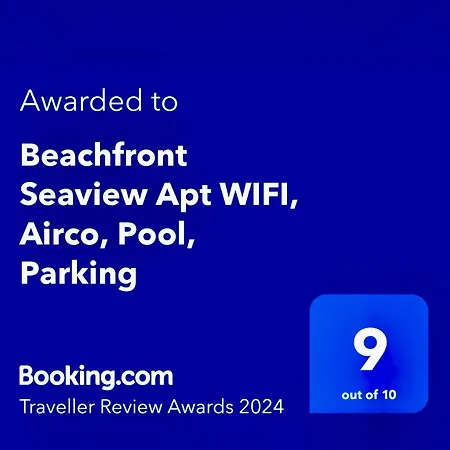 Beachfront Seaview Litoralmar Apt, Fast Wifi, Airco, Pool, Private Parking 公寓 *