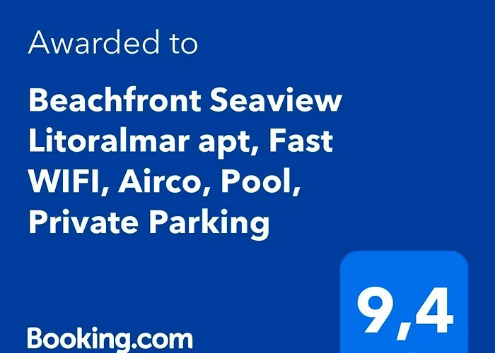 Apartamento Beachfront Seaview Litoralmar Apt, Fast Wifi, Airco, Pool, Private Parking *