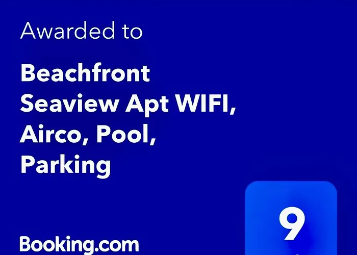 Beachfront Seaview Litoralmar Apt, Fast Wifi, Airco, Pool, Private Parking Appartement *